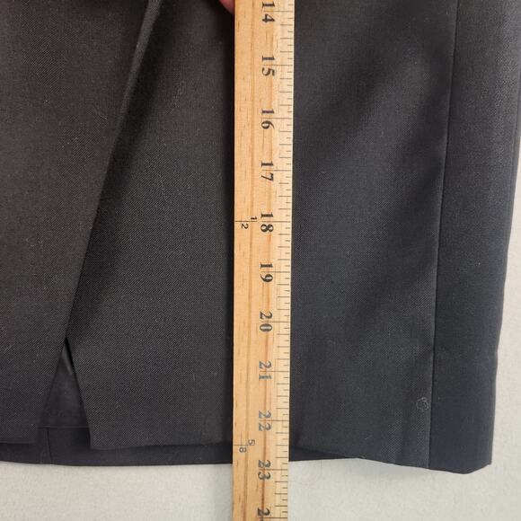 J.Crew Tuxedo Stripe Wool Wrap Pencil Skirt Women’s SZ 2 Black Fully Lined EUC - Picture 12 of 16
